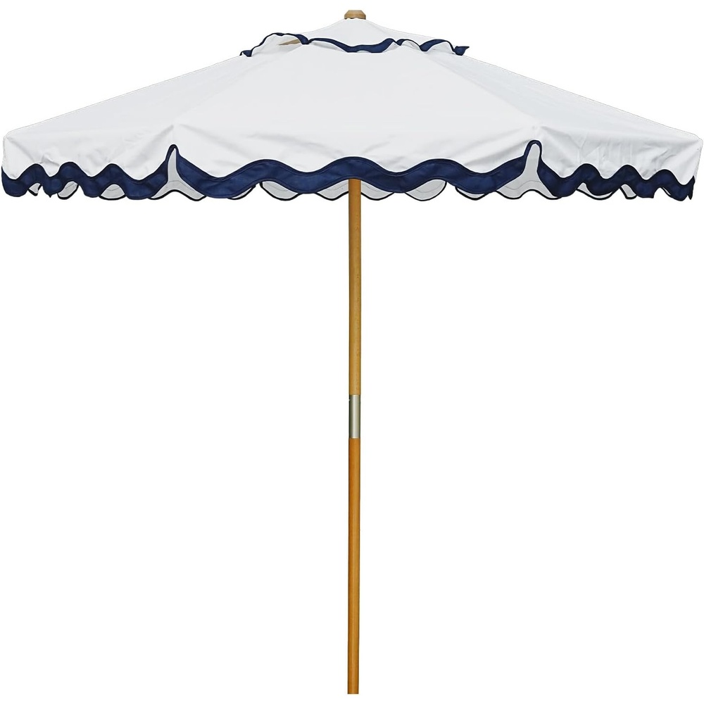 image:imageAMMSUN 82FT Vintage Wood Outdoor Patio Umbrella with a Handy Pulley System Premium Wooden Pole and Ribs HeavyDuty UPF 50 Waterproof Canvas a Smooth Pulley System for Effortless Opening and ClosingNautical Ivory