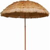 AMMSUN 7.5ft Hula Thatched Hawaiian Tiki Patio Beach Umbrella with Tilt | UPF 50+, 10 sturdy ribs, carry bag. Ideal for beach, patio, pool, backyard, Outdoors, tiki bar, tropical palapa, Yellow(A Natural)