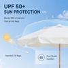 AMMSUN 7.8FT Outdoor Patio Umbrella, Boho Wood Pole Market Table Umbrella | Heavy-Duty Build Quality, UPF 50+ Sun Protection and Waterproof Canvas, Hand-Crafted Ash Wood Pole, Air Vent, a Carry Bag(Arctic White)
