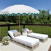 AMMSUN 7.8FT Wood Outdoor Patio Umbrella, Boho Beach Market Table Umbrella | Heavy-Duty Frame, Natural Ash Wood Pole, Durable UPF 50+ Sunproof and Water-Resistant Canvas, Air Vent, Carry Bag Included(Rivulet Green)