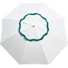 AMMSUN 7.8FT Wood Outdoor Patio Umbrella, Boho Beach Market Table Umbrella | Heavy-Duty Frame, Natural Ash Wood Pole, Durable UPF 50+ Sunproof and Water-Resistant Canvas, Air Vent, Carry Bag Included(Rivulet Green)