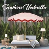 AMMSUN 7.8FT Wood Outdoor Patio Umbrella, Boho Beach Market Table Umbrella | Heavy-Duty Frame, Natural Ash Wood Pole, Durable UPF 50+ Sunproof and Water-Resistant Canvas, Air Vent, Carry Bag Included(Blush Coral)