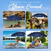 AMMSUN 8 Feet Large Beach Umbrella with Sand Anchor Heavy Duty High Wind Portable Outdoor Umbrellas UV 50+ Protection Air Vent Tilt Patio Garden Pool(Navy)