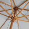 AMMSUN 8.2FT Vintage Wood Outdoor Patio Umbrella with a Handy Pulley System | Premium Wooden Pole and Ribs, Heavy-Duty UPF 50+ Waterproof Canvas, a Smooth Pulley System for Effortless Opening and Closing(Lagoon Turquoise)
