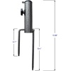 AMMSUN Adjustable Portable Umbrella Base, Upgraded Heavy Duty Metal Holder-Stand-Sand Grass Auger,for Flag, Umbrella, Fishing Rod, Outdoor Park Patio Beach Ground Ideal for Use in Soil, Grass(Black)