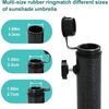 AMMSUN Foldable Portable Beach Umbrella Stand, Patio Umbrella Base Holder | Outdoor Sunshade Anchor, with Weight Bag, Rust-Free Tempered Iron Umbrella Stand for Courtyard, Garden, Beach, Lawn, Fishing(Black)