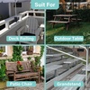 AMMSUN Heavy Duty Patio Umbrella Clamp Holder, Steel Umbrella Clip Stand | 360 Rotatable Fit Square Balcony Railings Deck Railings Mount Attaches to Post Railing Bleachers Benches Tailgates Outdoor(Dark with 360 degree rotatable)