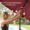 AMMSUN Patio Umbrella, 6.5 ft Outdoor Table Umbrella with Tilt Steel Pole, UPF50+ Protection, Great for Outdoor Garden Backyard, Maroon(Maroon)