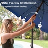 AMMSUN Patio Umbrella, 6.5 ft Outdoor Table Umbrella with Tilt Steel Pole, UPF50+ Protection, Great for Outdoor Garden Backyard, Maroon(Navy Blue)