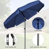 AMMSUN Patio Umbrella, 6.5 ft Outdoor Table Umbrella with Tilt Steel Pole, UPF50+ Protection, Great for Outdoor Garden Backyard, Maroon(Navy Blue)