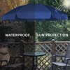 AMMSUN Patio Umbrella, 6.5 ft Outdoor Table Umbrella with Tilt Steel Pole, UPF50+ Protection, Great for Outdoor Garden Backyard, Maroon(Navy Blue)