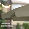 AMMSUN Patio Umbrella, 6.5 ft Outdoor Table Umbrella with Tilt Steel Pole, UPF50+ Protection, Great for Outdoor Garden Backyard, Maroon(Tan)