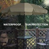 AMMSUN Patio Umbrella, 6.5 ft Outdoor Table Umbrella with Tilt Steel Pole, UPF50+ Protection, Great for Outdoor Garden Backyard, Maroon(Tan)