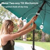 AMMSUN Patio Umbrella, 6.5 ft Outdoor Table Umbrella with Tilt Steel Pole, UPF50+ Protection, Great for Outdoor Garden Backyard, Maroon(Turquoise Green)