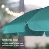 AMMSUN Patio Umbrella, 6.5 ft Outdoor Table Umbrella with Tilt Steel Pole, UPF50+ Protection, Great for Outdoor Garden Backyard, Maroon(Turquoise Green)