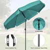 AMMSUN Patio Umbrella, 6.5 ft Outdoor Table Umbrella with Tilt Steel Pole, UPF50+ Protection, Great for Outdoor Garden Backyard, Maroon(Turquoise Green)