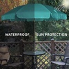 AMMSUN Patio Umbrella, 6.5 ft Outdoor Table Umbrella with Tilt Steel Pole, UPF50+ Protection, Great for Outdoor Garden Backyard, Maroon(Turquoise Green)