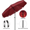 AMMSUN Patio Umbrella, 6.5 ft Outdoor Table Umbrella with Tilt Steel Pole, UPF50+ Protection, Great for Outdoor Garden Backyard, Navy Blue(Maroon)