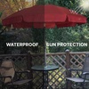 AMMSUN Patio Umbrella, 6.5 ft Outdoor Table Umbrella with Tilt Steel Pole, UPF50+ Protection, Great for Outdoor Garden Backyard, Navy Blue(Maroon)