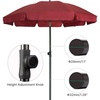 AMMSUN Patio Umbrella, 6.5 ft Outdoor Table Umbrella with Tilt Steel Pole, UPF50+ Protection, Great for Outdoor Garden Backyard, Navy Blue(Maroon)