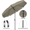 AMMSUN Patio Umbrella, 6.5 ft Outdoor Table Umbrella with Tilt Steel Pole, UPF50+ Protection, Great for Outdoor Garden Backyard, Navy Blue(Tan)