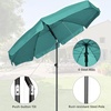AMMSUN Patio Umbrella, 6.5 ft Outdoor Table Umbrella with Tilt Steel Pole, UPF50+ Protection, Great for Outdoor Garden Backyard, Navy Blue(Turquoise Green)