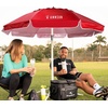 AMMSUN Shade Umbrella, Premium Portable Umbrella with Stand, 6.5ft Lightweight Free Standing Canopy for Sporting Games, Adjustable Instant Sun Protection and Easy to Carry, Light Blue(Red)