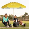 AMMSUN Shade Umbrella, Premium Portable Umbrella with Stand, 6.5ft Lightweight Free Standing Canopy for Sporting Games, Adjustable Instant Sun Protection and Easy to Carry, Navy Blue(Yellow)