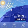 AMMSUN Shade Umbrella, Premium Portable Umbrella with Stand, 6.5ft Lightweight Free Standing Canopy for Sporting Games, Adjustable Instant Sun Protection and Easy to Carry, Light Blue(Blue)