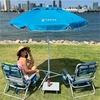 AMMSUN Shade Umbrella, Premium Portable Umbrella with Stand, 6.5ft Lightweight Free Standing Canopy for Sporting Games, Adjustable Instant Sun Protection and Easy to Carry, Light Blue(Light Blue)