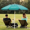 AMMSUN Shade Umbrella, Premium Portable Umbrella with Stand, 6.5ft Lightweight Free Standing Canopy for Sporting Games, Adjustable Instant Sun Protection and Easy to Carry, Navy Blue(Turquoise)