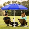 AMMSUN Shade Umbrella, Premium Portable Umbrella with Stand, 6.5ft Lightweight Free Standing Canopy for Sporting Games, Adjustable Instant Sun Protection and Easy to Carry, Light Blue(Blue)