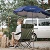 AMMSUN XL Chair Umbrella with Universal Clamp Adjustable 47 inches and 360-degree Swivel UPF 50+, Portable Clamp on Camping or Beach Chair, Stroller, Wheelchair, Golf cart, Bright Blue, Large-sized(Navy Blue)