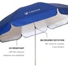 AMMSUN XL Chair Umbrella with Universal Clamp Adjustable 47 inches and 360-degree Swivel UPF 50+, Portable Clamp on Camping or Beach Chair, Stroller, Wheelchair, Golf cart, Bright Blue, Large-sized(Navy)
