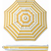 AMMSUN 6.5ft Portable Patio Beach Umbrella for Sand with Tilt, Air Vent | UPF50+ Sun Protection, Windproof Outdoor Umbrellas with Carry Bag, for Patio Beach Garden Pool Backyard, Yellow Stripes(Capri Yellow Stripe)
