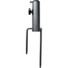 AMMSUN Adjustable Portable Umbrella Base, Upgraded Heavy Duty Metal Holder-Stand-Sand Grass Auger,for Flag, Umbrella, Fishing Rod, Outdoor Park Patio Beach Ground Ideal for Use in Soil, Grass(Black)