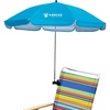 image:imageAMMSUN Chair Umbrella with Universal Clamp 43 inches UPF 50Portable Clamp on Patio Beach Stroller Sport chair Wheelchair and Wagon Bright Blue