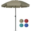 AMMSUN Patio Umbrella, 6.5 ft Outdoor Table Umbrella with Tilt Steel Pole, UPF50+ Protection, Great for Outdoor Garden Backyard, Maroon(Tan)