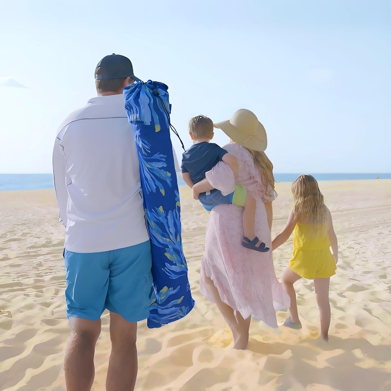 image:imageAMMSUN Beach Cabana 6565 Beach Canopy Easy Set up and Take Down Cabana Tent with Sand Pockets Instant Sun Shade with Side Wall Coral TropicalCoral Tropical