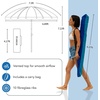 AMMSUN 7.5ft Large Heavy Duty HIGH Wind Beach Umbrella with sand anchor & Tilt Sun Shelter, UPF 50+ Protection Outdoor Umbrellas Sunshade with Carry Bag for Patio Garden Pool Backyard Rainbow(Rainbow)