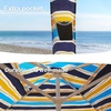 AMMSUN Beach Cabana, 6.5’×6.5′ Beach Canopy, Easy Set up and Take Down, Cabana Tent with Sand Pockets, Instant Sun Shade with Side Wall, Coral Tropical(Vibrant Stripe)