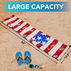 AMMSUN Commercial Grade Beach Umbrella Storage & Carry Bag, Universal Fit | Hard-Wearing Water-Resistant Fabric, Large Capacity for Two 8FT Foldable Umbrellas, Convenient Drawstring, Fit in Car Trunks(Flag Blue/Red)