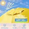 AMMSUN Shade Umbrella, Premium Portable Umbrella with Stand, 6.5ft Lightweight Free Standing Canopy for Sporting Games, Adjustable Instant Sun Protection and Easy to Carry, Peach Pink(Yellow)