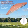AMMSUN Shade Umbrella, Premium Portable Umbrella with Stand, 6.5ft Lightweight Free Standing Canopy for Sporting Games, Adjustable Instant Sun Protection and Easy to Carry, Peach Pink(Peach Pink)