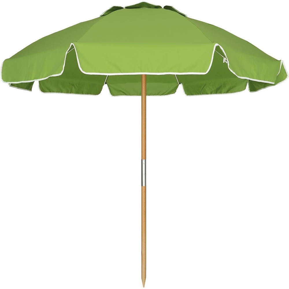 image:imageAMMSUN 75ft High Wind Beach Umbrella with Air Vent amp Ash Wood Pole  Heavyduty commercialgrade design with UPF 50 protection carry bag included American Flag for beach pool patioOlive Green