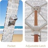 AMMSUN Beach Cabana with Fringe & Wood Pole, 7′ x 7′ Boho Canopy | Tassels, Easy Set Up, UV50+ Protection, Easy to Carry with Bag, Unique for Special Occasion and Parties, Elegant White(Tan)