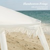 AMMSUN Beach Cabana with Fringe & Wood Pole, 7′ x 7′ Boho Canopy | Tassels, Easy Set Up, UV50+ Protection, Easy to Carry with Bag, Unique for Special Occasion and Parties, Elegant White(Elegant White)