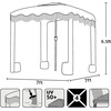 AMMSUN Beach Cabana with Fringe & Wood Pole, 7′ x 7′ Boho Canopy | Tassels, Easy Set Up, UV50+ Protection, Easy to Carry with Bag, Unique for Special Occasion and Parties, Elegant White(Beige)