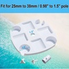 AMMSUN 17″ Portable Beach Umbrella Table Tray Attachment, White | with 4 Cup Drinks Holders, 4 Snack Compartments for Beach, Patio, Garden, Swimming Pool, 17 Inch