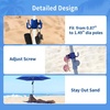 AMMSUN Beach Umbrella Hanging Hook,Beach Accessories,Blue | 4-prongs Plastic Umbrella Hook Hanging for Towels /Hats/Clothes/Camera/Sunglasses/ Bags,Fit for Beach,Camping Trips(Blue&White)
